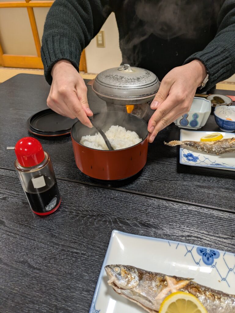 春山荘　おひつごはん　夕食