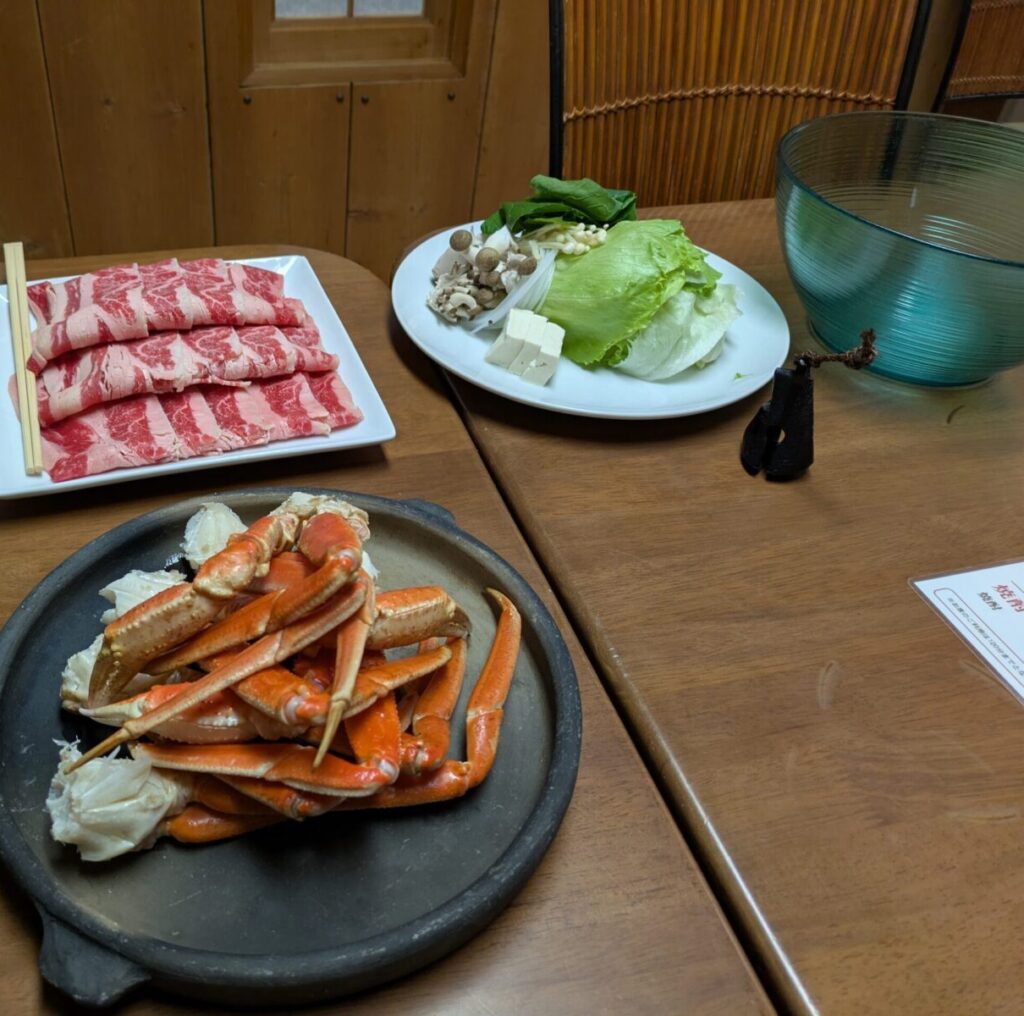 青森市本町　和香　しゃぶしゃぶ食べ放題の肉と蟹