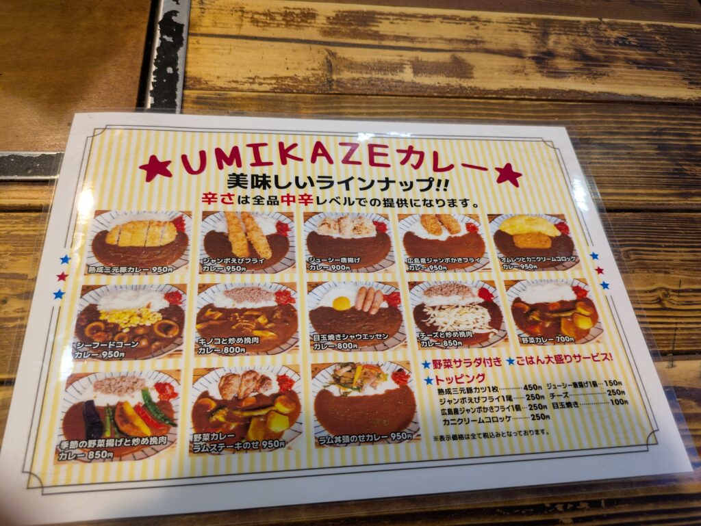 UMIKAZEカレー